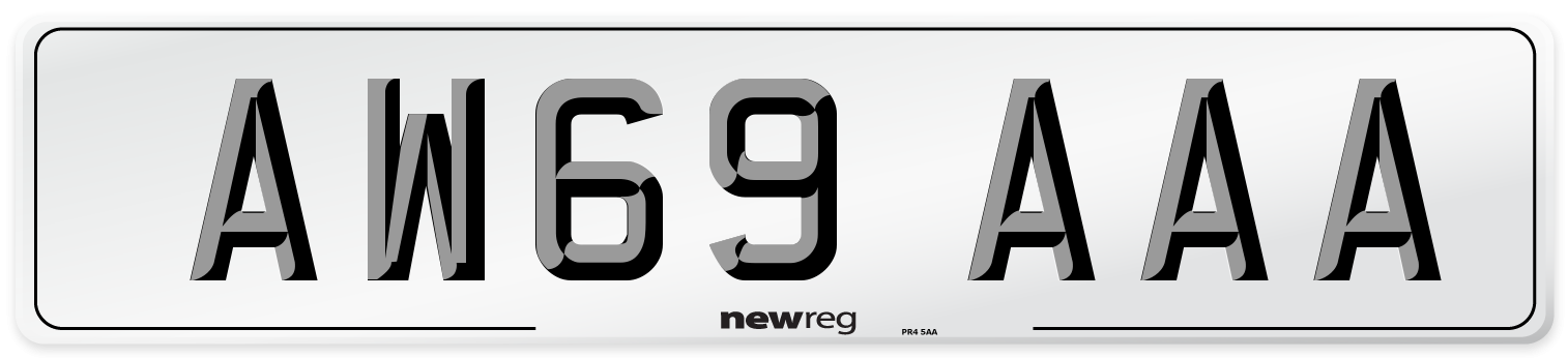 AW69 AAA Number Plate from New Reg